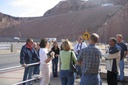 Our guide Joni doing a "dam talk" (lol) during our exclusive "Walk on the Top" tour.